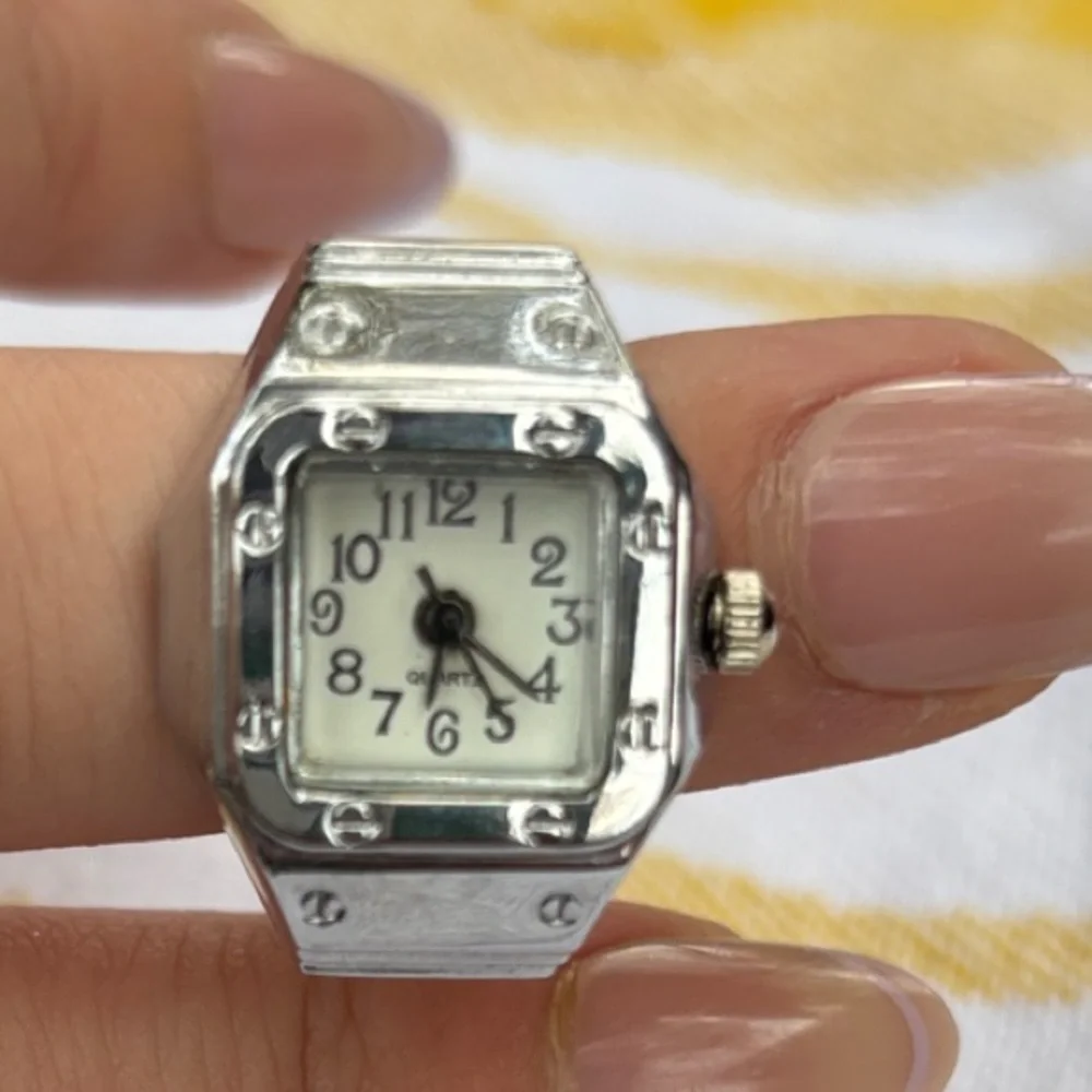 Silver Square Face Watch